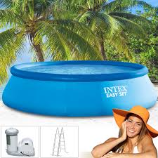 Intex 549 X 132 Cm Easy Set Bestehend Aus Pool Filterpumpe Und Leiter