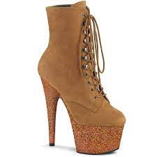 Leecabe beautiful camel color pole ankle high heel platform boots vegan boots costume boots pole dancing boot. Lace Up Platform Ankle Boots Adore 1020fsmg Camel Pleaser