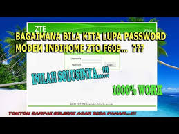 User dan password default zte f609 / akun zte f609 terbaru : Zte F609 Default User Password
