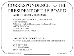 All examples of free letterheads make it possible to specify who sent a given letter. Military Signature Block Examples