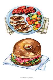 Delicious Food Illustration Food Illustrations Food Painting Food Drawing