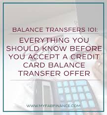 If you don't pay off your balance each month, you can end up buried under a mountain of debt. Everything You Should Know Before You Accept A Credit Card Balance Transfer Offer Myfabfinance