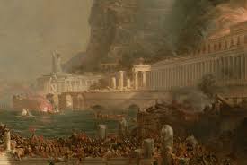 Thomas cole's the course of empire is an epic five piece telling of the rise and fall of rome. Narrative Painting Thomas Cole The Course Of Empire Destruction 1836