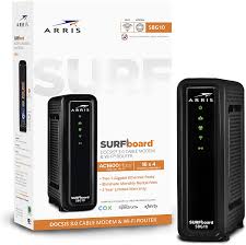 • cable modem • modem stand. Amazon Com Arris Surfboard Sbg10 Docsis 3 0 Cable Modem Ac1600 Dual Band Wi Fi Router Approved For Cox Spectrum Xfinity Others Black Computers Accessories