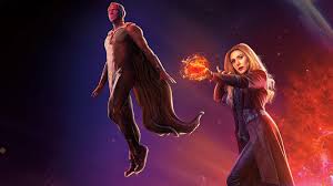 Fiction art scarlet witch marvel witch suit view hair coat. Vision And Scarlet Witch Hd Wallpaper Marvelstudios