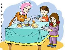 helping your mother in putting food and taking it off after eating be merciful to your parents islamic family islam women islam