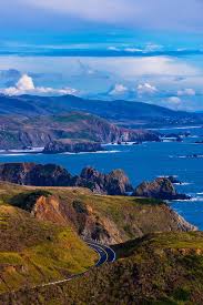 Windy Road On Highway 1 Overlooking The Stunning Coastline In Mendocino County California Usa Places In California California Travel West Coast Road Trip