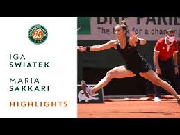 Iga swaitek will take on maria sakkari in the quarter finals of roland garros for 2021. Iga Swiatek Vs Maria Sakkari Quarterfinals Highlights I Roland Garros 2021 Youtube