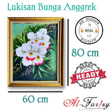 Pendidikan seni cara melukis bunga ros sumber : Lukisan Bunga Anggrek Unik Minimalis Kanvas Ukuran 60x80 Cm Lazada Indonesia