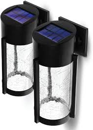 4.1 out of 5 stars 1,256. Amazon Com Home Zone Security Decorative Solar Wall Lights Outdoor Crackle Glass Patio And Fence Wall Lights 2 Pack Home Improvement