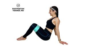 If you don't have a band, you can do the third and hold at top position. 10 Unique Exercises To Prepare For Labor Postpartum Trainer Md
