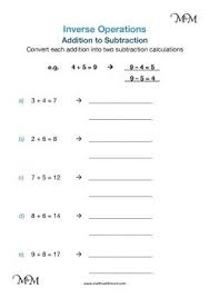 inverse operations addition and subtraction maths with mum