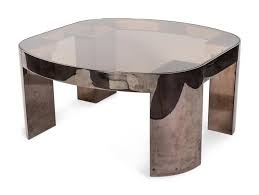 Karl springer signed lipstick red leather and brass cocktail table, dated 1984. Lot Art A Pair Of Karl Springer Coffee Tables