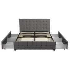 Geralyn tufted upholstered storage platform bed. Elizabeth Tufted Upholstered Low Profile Storage Platform Bed In 2021 Bedroom Bed Design Bed Designs With Storage Upholstered Bed With Storage