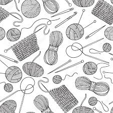 Maybe you would like to learn more about one of these? Vector Seamless Pattern With Knitting Tools And Yarn Can Be Printed And Used As Wrapping Paper Wallpaper Textile Fabric Coloring Page Royalty Free Cliparts Vectors And Stock Illustration Image 109850634