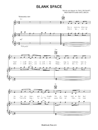 Then when playing it back realized that it's the same music parts, repeated over and over. Blank Space Sheet Music Taylor Swift Sheet Music Free
