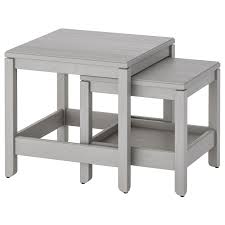 Their rich colour and natural grain will bring warmth to any room while their quirky, contemporary design allows them to be both functional and batavia nest of tables. Havsta Nest Of Tables Set Of 2 Grey Ikea