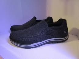 Skechers Mens Relaxed Fit Air Cooled Memory Foam Slip On Shoes X Wide Size 11 5 Skechers Loafersslipo Canvas Slip On Shoes Slip On Shoes Skechers Relaxed Fit