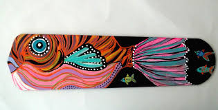 Allow the blades to dry, then apply a second coat of paint. Hand Painted Ceiling Fan Blades Dual Ceiling Fan