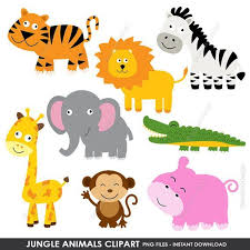 Jungle Animals Clipart Cute Animals Clip Art Animals Clipart Farm Animals Clipart Digital Cli Cute Animals With Funny Captions Cute Animals Animal Clipart