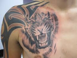 tiger chest tattoo by jamierees on deviantart tiger tattoo chest tattoo tattoo designs men