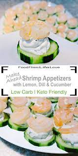 This was a good way to change up deviled eggs. Make Ahead Shrimp Appetizers With Lemon Dill And Cucumber Ffll