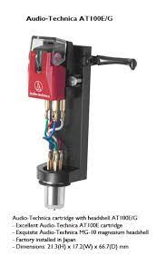 Additionally, it adopts a lossless paratoroidal generator coil system to their c. Audio Technica At100e G Cartridge With Headshell Extra Stylus Lp Gear