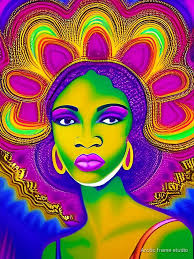 African woman african art africa travel poster By Omar Escalante