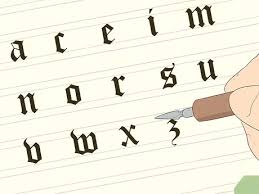 Century gothic font regular style alphabet numbers letters vector art . 4 Ways To Write In Gothic Calligraphy Wikihow