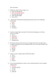 Referensi contoh kartu soal pilihan ganda dan essai yang akan kami bagikan ini berbentuk microsoft office word supaya bapak dan ibu guru dapat menggunakan serta mengeditnya dengan mudah. Doc Soal Proxy Docx Iwan De Brengz Academia Edu