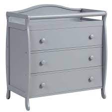 Amazon Com Costzon 3 Drawer Baby Changing Table Infant Diaper Changing Station With Safety Belt Enclosed Guardrails Storage Dresser Chest With Changing Topper Ideal For Nursery And Kids Room Gray Baby