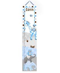 Amazon Com Kids Canvas Growth Chart Soft Blue And Grey
