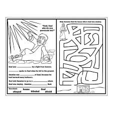 Saul On The Road To Damascus Craft Google Search Sunday School Kids Sunday School Worksheets Sunday School Activities