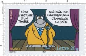 C Est L Histoire D Un Timbre Philippe Geluck Jeudemots Le Chat Philippe Geluck Timbre Chat