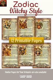 Wiccan Zodiac What Is Your Witchy Style Book Of Shadow Pdf Etsy In 2020 Zodiac Sign Traits Book Of Shadows Pdf Book Of Shadow
