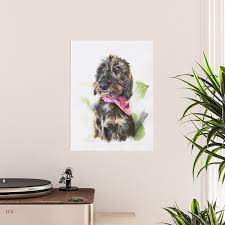 Lulu the Wire Haired Standard Dachshund #115 Poster by edthedoc | Society6