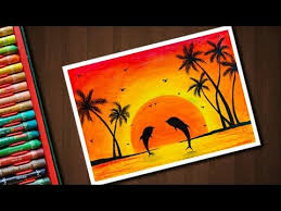 How to draw lovebirds in a sunset by oil pastel step by. Pin On Art Inspiration