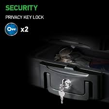You can use a drill to bore a hole into the safe where you can release the locking mechanism. Sentrysafe H0100 Fire Resistant Box Safe And Water Resistant Safe With Key Lock 0 17 Cu Ft Black Walmart Com