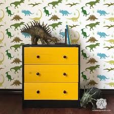 Jurassic Park Dinosaurs Wall Mural Stencils For Kids Room Or Nursery Royal Design Studio Stencils Eur 19.44 to eur 87.19. dinosaurs wall stencil