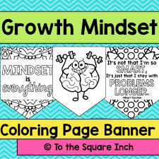 Show your kids a fun way to learn the abcs with alphabet printables they can color. Growth Mindset Coloring Banner Teaching Resources