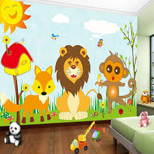 Ok, not really but i totally turned my favourite kids portraits into giant wall art. Custom 3d Photo Wallpaper For Kids Room Bedroom Cartoon Animal Lion Monkey Bird Children Room Wall Decor Canvas Painting Mural Wallpapers Aliexpress