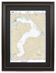 Poster Size Framed Nautical Chart Lake Pend Oreille