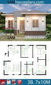 House Plans 7x10 With 3 Bedrooms House Plans Free Downloads Simple House Design House Construction Plan Bungalow House Design