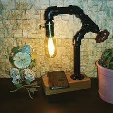 Ahsap Uzeri Vintage Rustic Dizayn Anahtar Duylu Masa Lambasi Ahsapurunler Ahsapkutuk Ahsapaksesuar Boruaydinlatma Mason Jar Lamp Jar Lamp Novelty Lamp