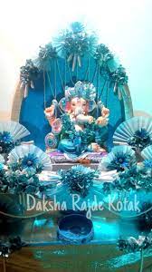 Ganpati Darshan 2018 Happy With My Creation Www Facebook Com Handmadefloraldecor Ganesh Chaturthi Decoration Janmashtami Decoration Ganapati Decoration