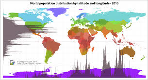 Rainforests typically receive over 2000mm of rain each year. World Population By Latitude And Longitude 2015 Mapporn