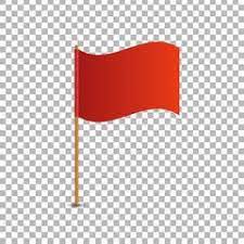 Vector Realistic Isolated Red Flag For Decoration And Covering On The Transparent Background Concept Of Pointer Tag And Red Flag Flag Transparent Background