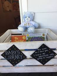 Baby Shower For A Boy Twinkle Twinkle Little Star Theme Crate To Hold Books Puppy Baby Shower Storybook Baby Shower Baby Shower Book