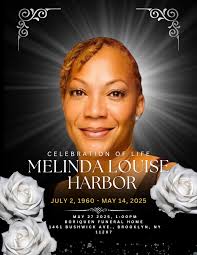 Are there any templates for a female obituary in blue?