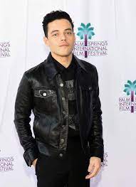 Rami Malek Festival Shorts Leather Jacket Rami Malek